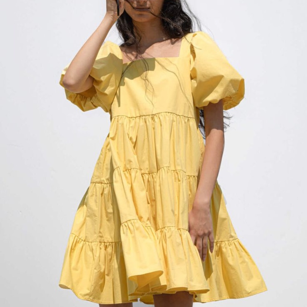 Oak & Fort Yellow Babydoll Dress
